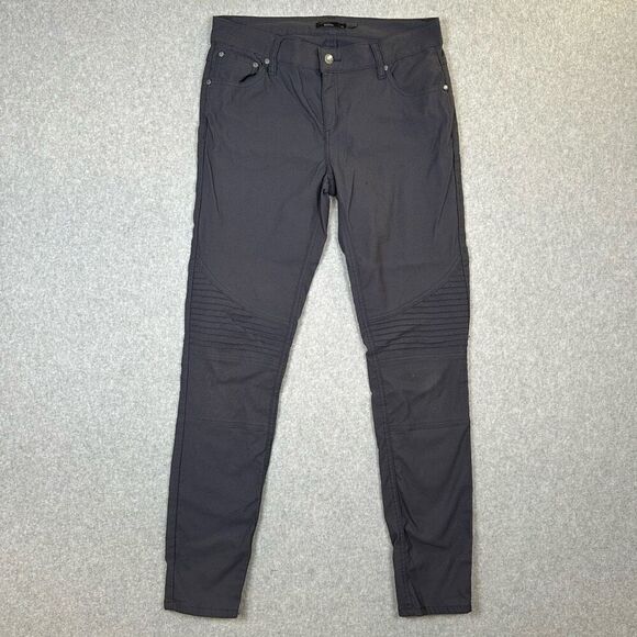Prana brenna pant womens 10 moto skinny dark grey mid rise - Picture 1 of 11